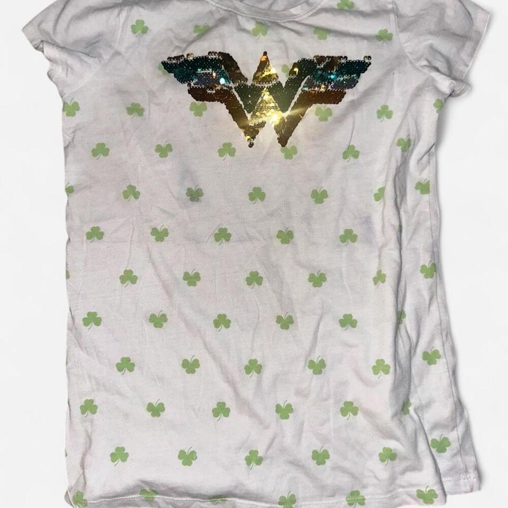DC Comics Girl's Wonder Woman/ St Patricks Day T-shirt